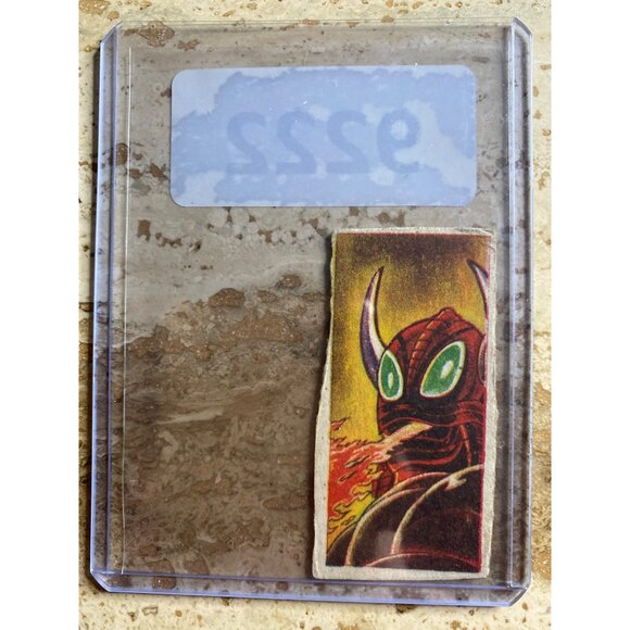 Vintage Japanese Atomic Bomb Card With Fire-Breathing Creature Design In Protect - Picture 3 of 4